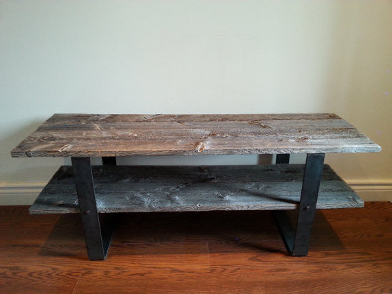 Update 2 Shelf Traditional Barn Wood Tv Console / Media Stand