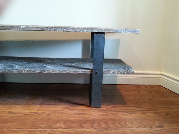 Update 2 Shelf Traditional Barn Wood Tv Console / Media Stand