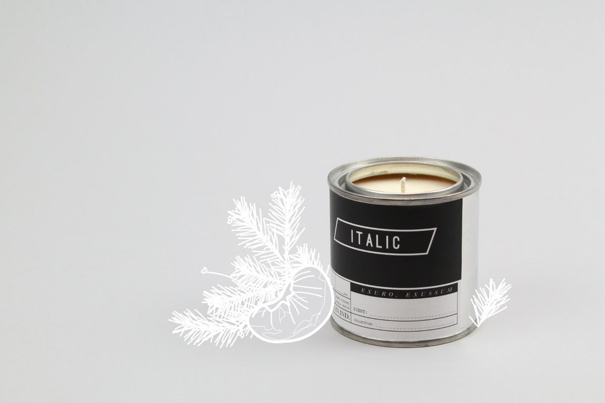 13 // Dusk - Half Pint (8oz) Scented Soy Candle in Paint Can (Balsam Fir and Mandarin)