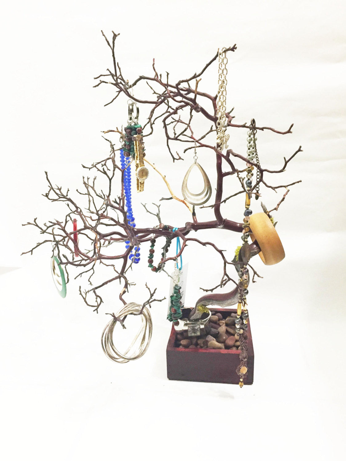 Update 19" Red Jewelry Tree Accessory holder / Jewelry Organizer