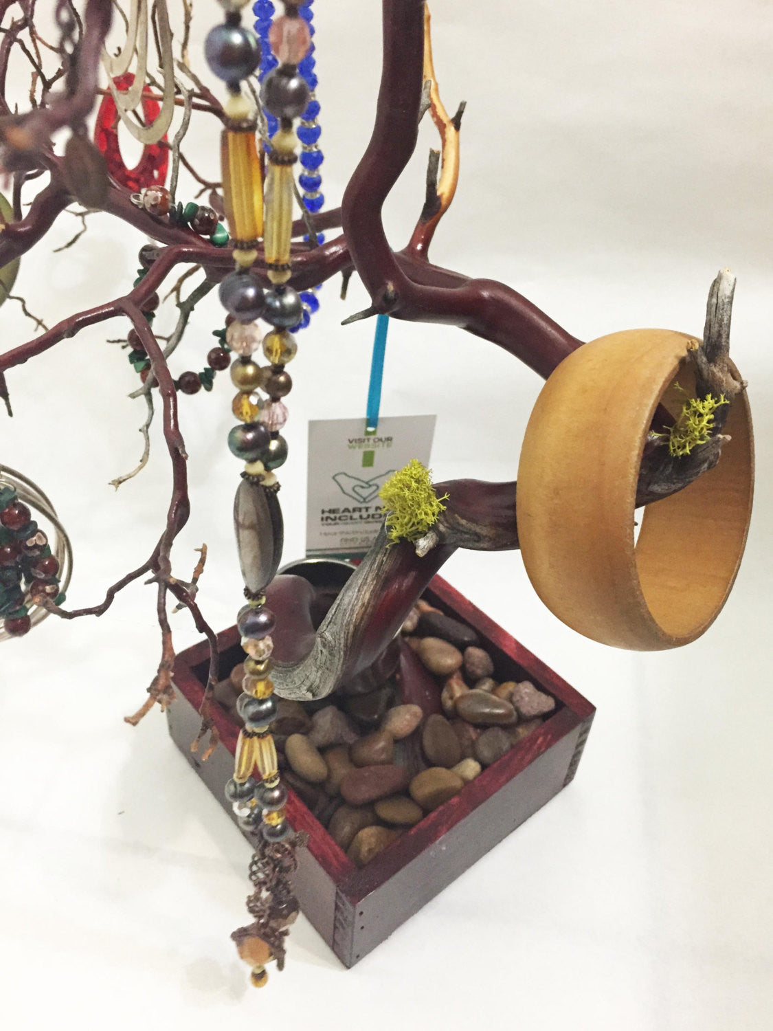 Update 19" Red Jewelry Tree Accessory holder / Jewelry Organizer