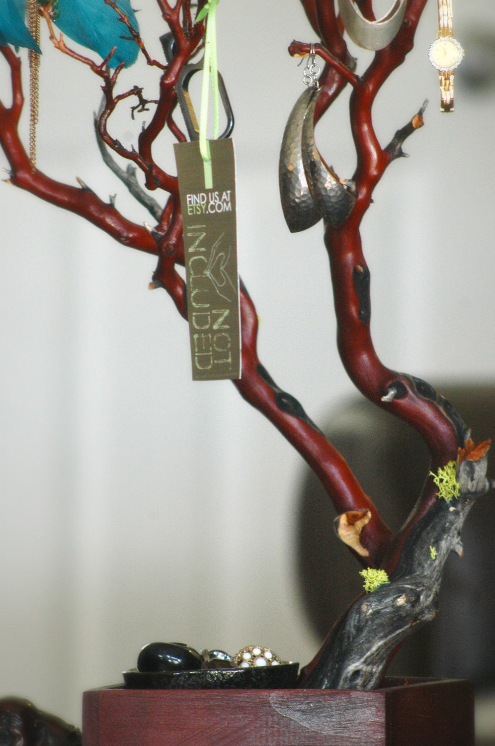 Update 24" Red Jewelry Tree / Jewelry Organizer